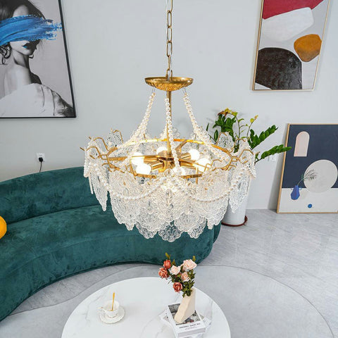 Pearls Glass Chandelier
