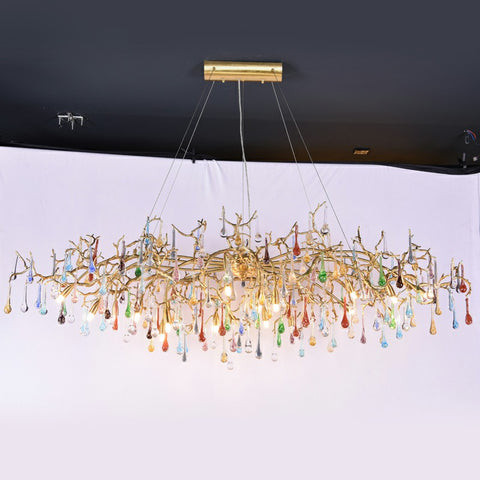 Colorful Raindrop Chandelier