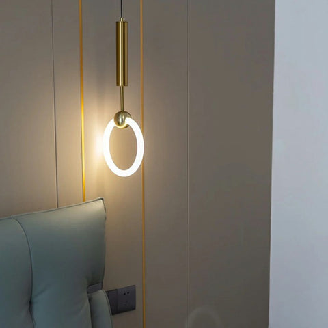 Golden Circular Pendant Lamp