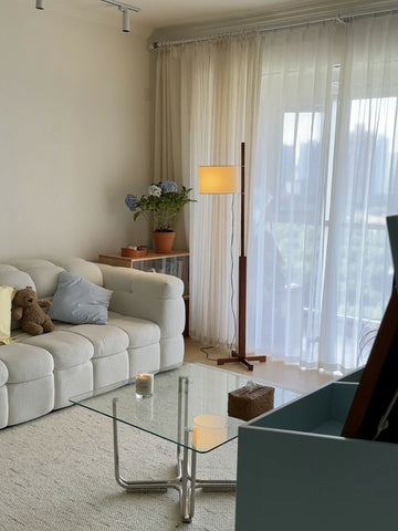 Adjustable Wooden Floor Lamp