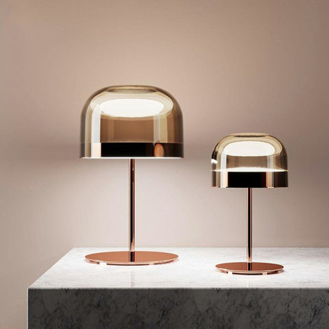 Pearl Black Glass Table Lamp