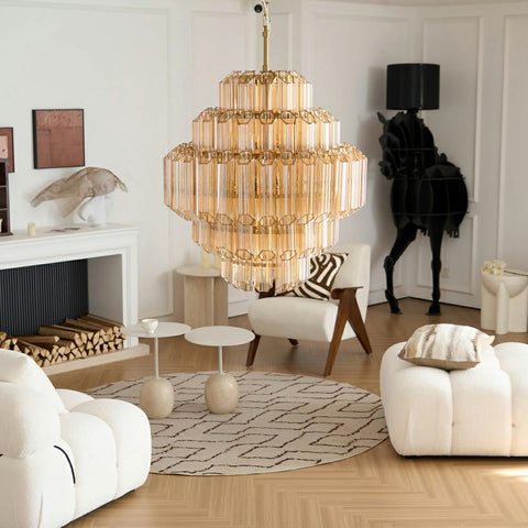 Vintage Glass Chandelier
