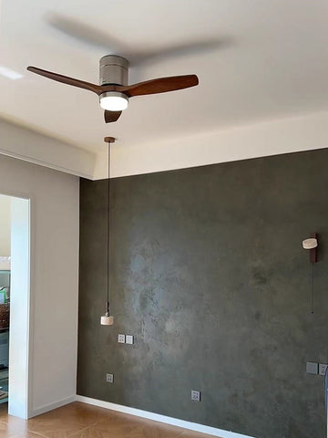 Minimalist Wooden Fan Lamp