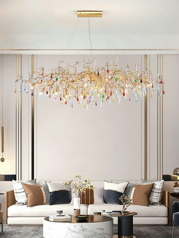 Colorful Raindrop Chandelier