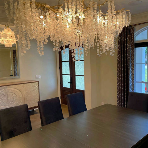 Branch Glass Coin Chandelier