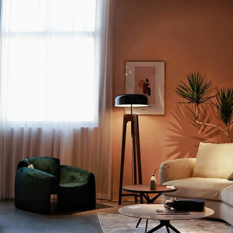 Retro Wooden Floor Lamp