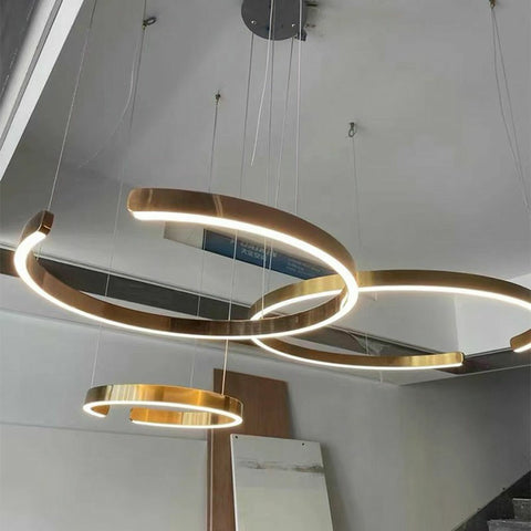 Stainless Steel Circular Chandelier