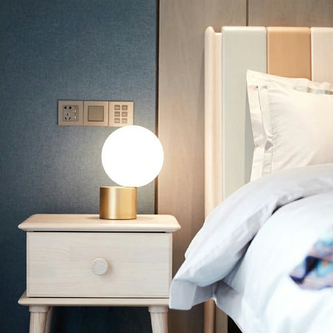 Spherical Glass Table Lamp
