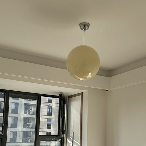 Colored glass ball chandelier