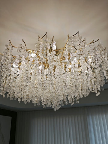 Cash Tree Glass Crystal Chandelier