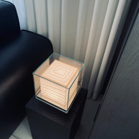 Cubic Glass Table Lamp
