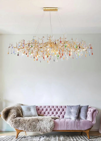 Colorful Raindrop Chandelier