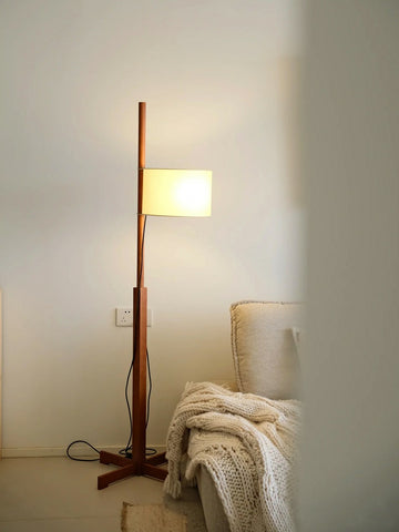 Adjustable Wooden Floor Lamp