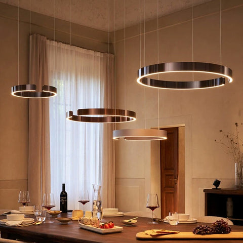 Stainless Steel Circular Chandelier