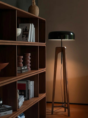Retro Wooden Floor Lamp
