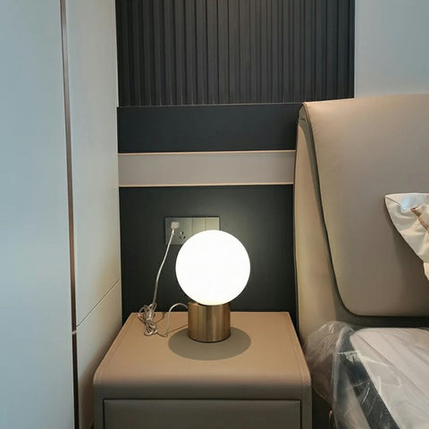 Spherical Glass Table Lamp