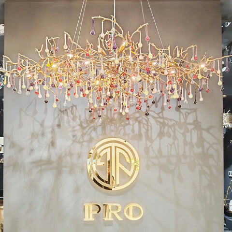 Colorful Raindrop Chandelier