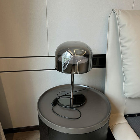 Pearl Black Glass Table Lamp