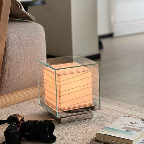 Cubic Glass Table Lamp