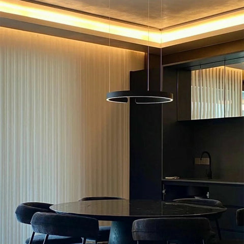 Stainless Steel Circular Chandelier