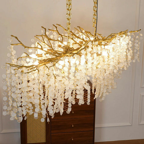 Branch Glass Coin Chandelier