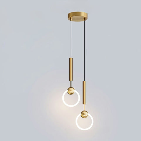 Golden Circular Pendant Lamp