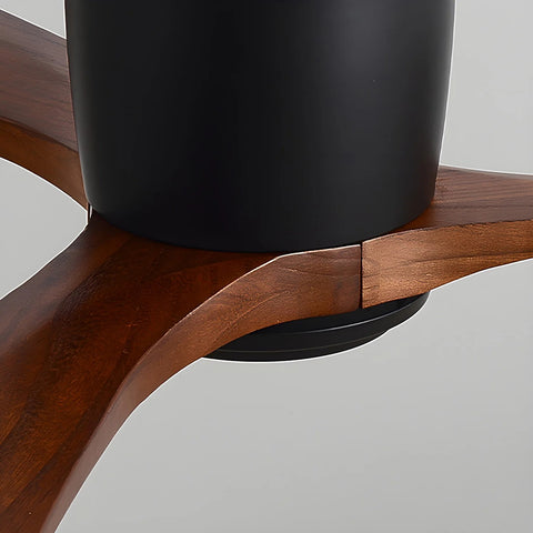 Walnut Wood Fan Lamp