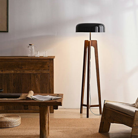 Retro Wooden Floor Lamp