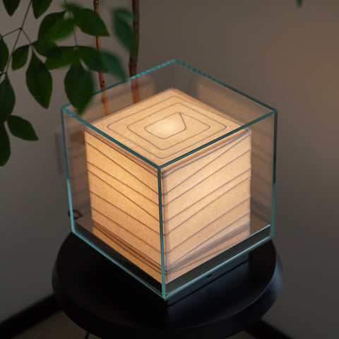 Cubic Glass Table Lamp