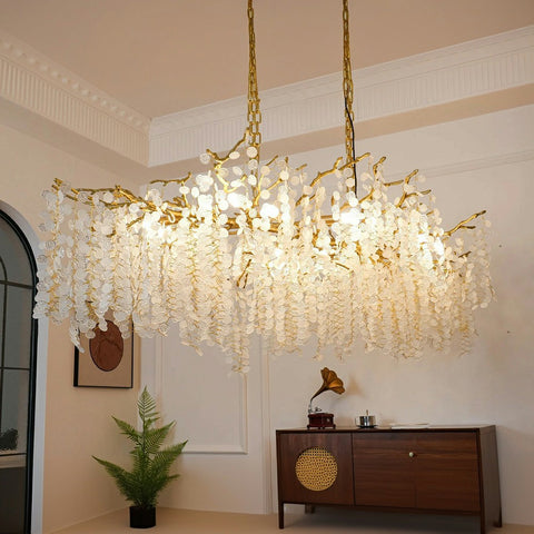 Branch Glass Coin Chandelier