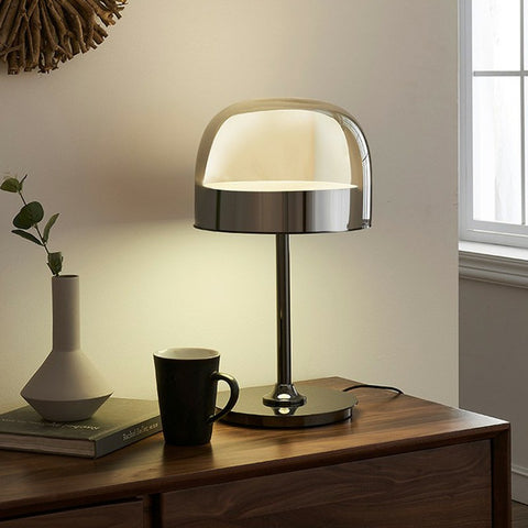 Pearl Black Glass Table Lamp