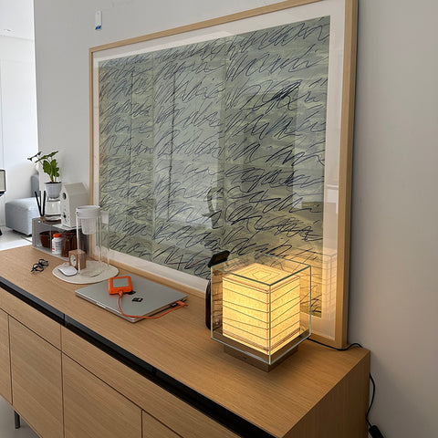 Cubic Glass Table Lamp