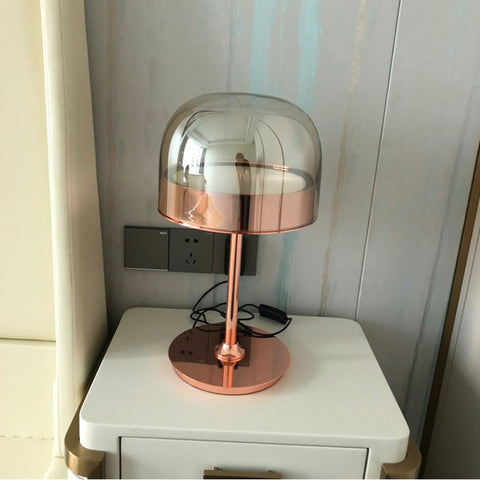 Pearl Black Glass Table Lamp