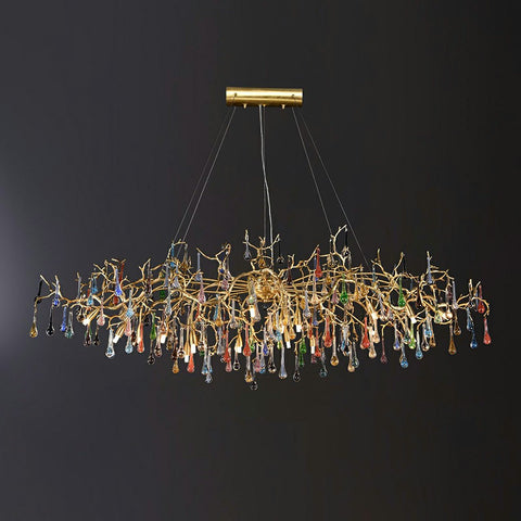 Colorful Raindrop Chandelier