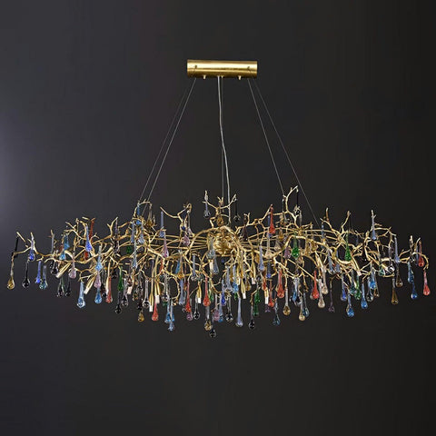 Colorful Raindrop Chandelier