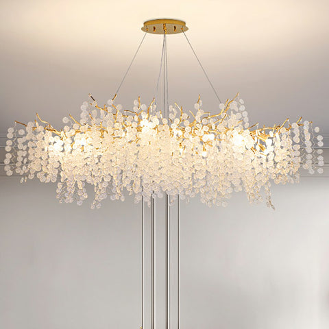 Cash Tree Glass Crystal Chandelier