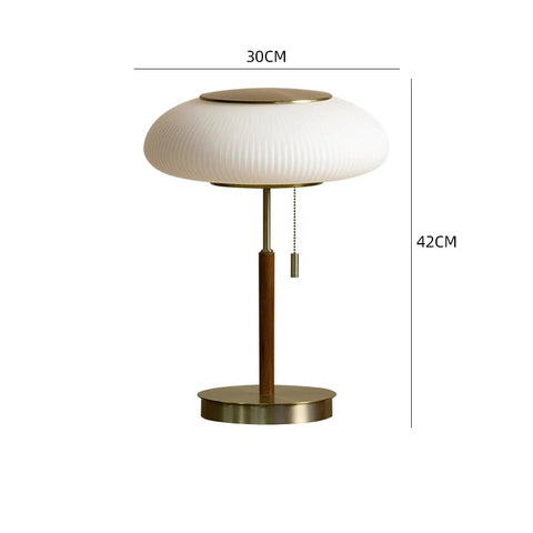 Wood Glass Table Lamp