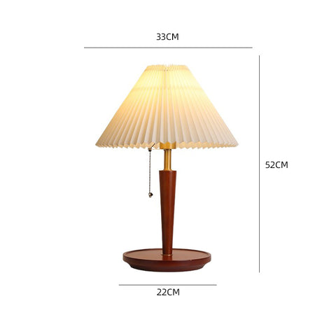 Solid Wood Fabric Table Lamp