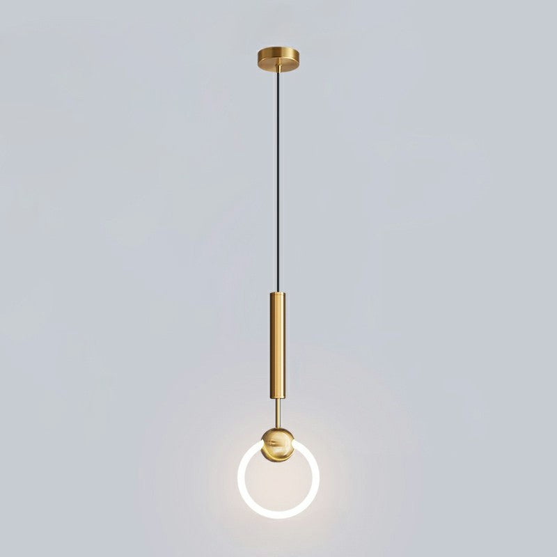 Golden Circular Pendant Lamp