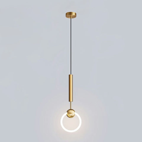 Golden Circular Pendant Lamp